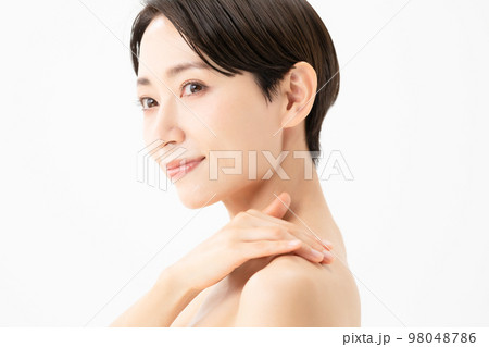 ビューティー　女性　横顔 98048786