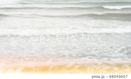 Real photo sea water waves, abstract background, nature power, pale grey light contrast matte more tone in stock 98049007