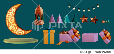 3D Islamic holiday decorations set 98049866
