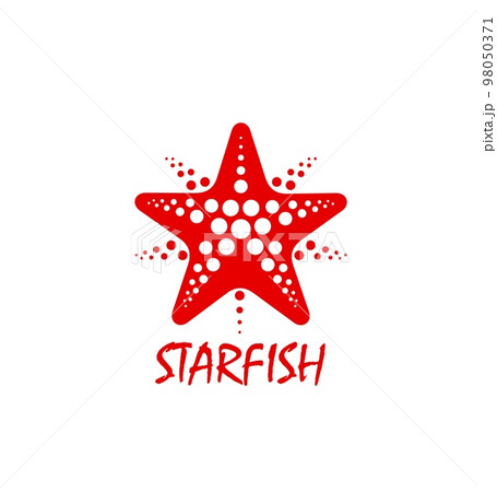 Starfish or star fish icon for brand, company or agency, vector emblem. Summer holiday travel, beach club and adventure tour icon of starfish, diving or water sport and travel agency sign of red star Starfish or star fish icon for brand, company or agency, vector emblem. Summer holiday travel, beach club and adventure tour icon of starfish, diving or water sport and travel agency sign of red star 98050371