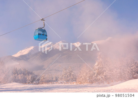 Ski resort Bansko, Bulgaria, gondola and Pirin 98051504