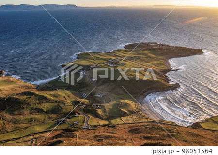 Aerial view of Muckross Head by Kilcar in County Donegal - Ireland Aerial view of Muckross Head by Kilcar in County Donegal - Ireland 98051564
