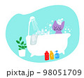 入浴中の猫 98051709