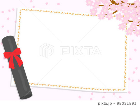 卒業式のフレーム 98051893