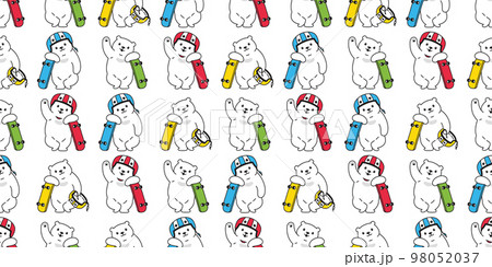 bear seamless pattern polar skateboard skating vector teddy extreme sport cartoon gift wrapping paper tile background repeat wallpaper scarf isolated doodle illustration design bear seamless pattern polar skateboard skating vector teddy extreme sport cartoon gift wrapping paper tile background repeat wallpaper scarf isolated doodle illustration design 98052037