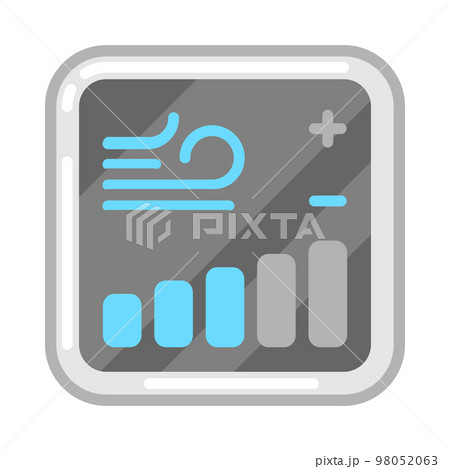Illustration of air conditioner remote control screen. Icon or image for industry and business. 98052063