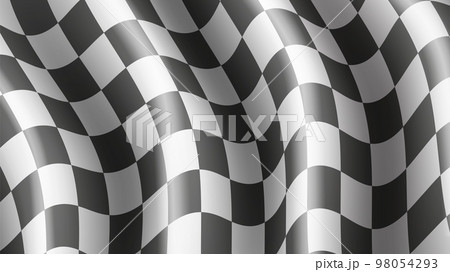 Chequered flag background. Speedway rally finish, racing winner flag with grid texture and champion trophy vector illustration Chequered flag background. Speedway rally finish, racing winner flag with grid texture and champion trophy vector illustration 98054293