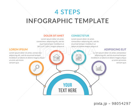 Infographic Template with Four Elements Infographic Template with Four Elements 98054297