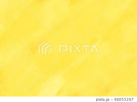 明るい黄色の水彩風背景素材 98055207