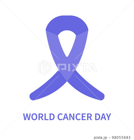 World cancer day purple ribbon for awareness day World cancer day purple ribbon for awareness day 98055683