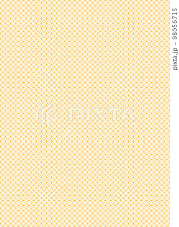 オレンジ色の七宝繋ぎ背景1_3:4 98056715