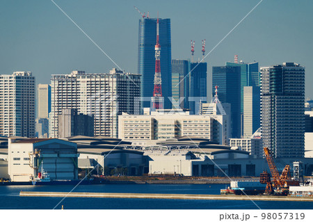 都市風景　東京湾の海岸の風景　（有明、麻布付近） 98057319