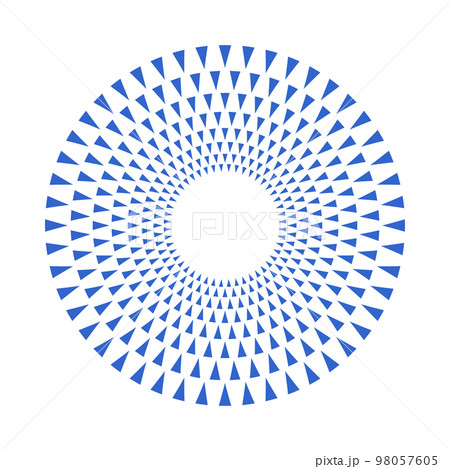 Abstract Geometric Circle Radial Blue Icon. Design Element. 98057605