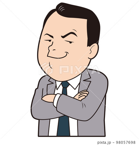 ドヤ顔の男性ビジネスマン 98057698