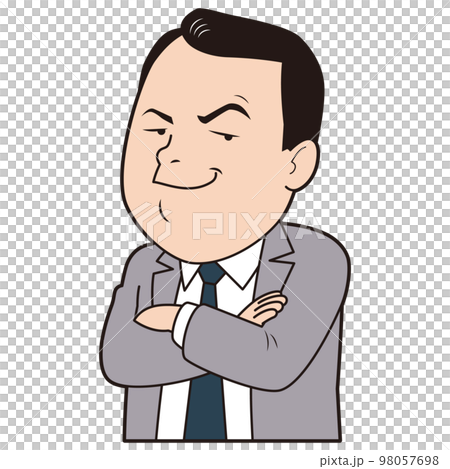 ドヤ顔の男性ビジネスマン 98057698