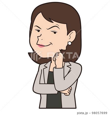 ドヤ顔の女性ビジネスマン ドヤ顔の女性ビジネスマン 98057699