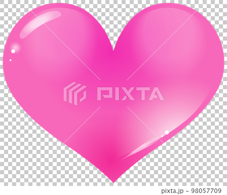 立体的な濃いピンクのハートのイラスト素材 [98057709] - PIXTA