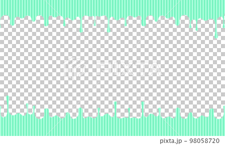 Melting and dripping striped mint chocolate green background Melting and dripping striped mint chocolate green background 98058720