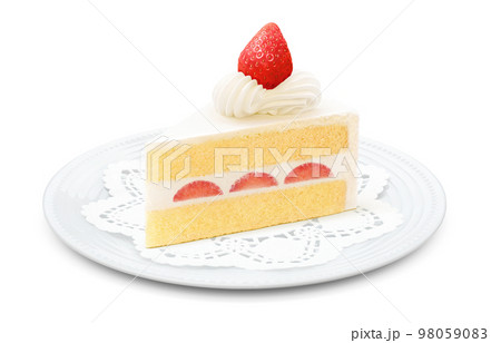 いちごのショートケーキのイラスト リアル いちごのショートケーキのイラスト リアル 98059083
