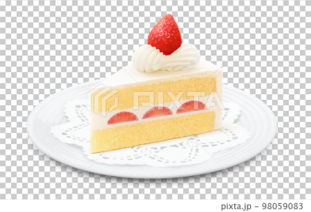 Strawberry shortcake illustration real 98059083