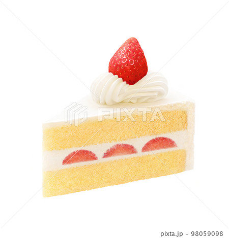 いちごのショートケーキのイラスト リアル  98059098