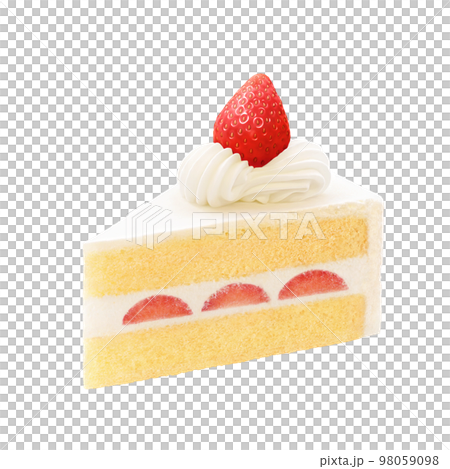 いちごのショートケーキのイラスト リアル  98059098