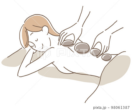 ホットストーン 施術(背景飾り無し) ホットストーン 施術(背景飾り無し) 98061387