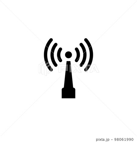 Wireless Antenna, Network Transmitter. Flat Vector Icon illustration. Simple black symbol on white background. Wireless Antenna, Network Transmitter sign design template for web and mobile UI element. Wireless Antenna, Network Transmitter. Flat Vector Icon illustration. Simple black symbol on white background. Wireless Antenna, Network Transmitter sign design template for web and mobile UI element. 98061990