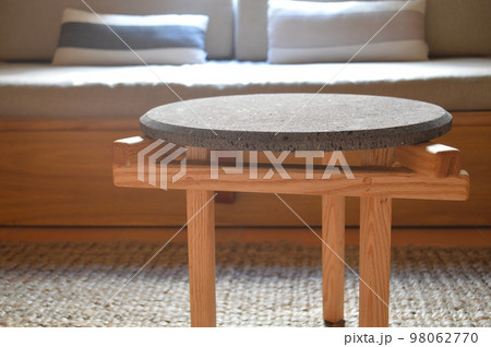 designer side or center coffee table, top in natural stone, volcanic stone, quarry or terrazz designer side or center coffee table, top in natural stone, volcanic stone, quarry or terrazz 98062770