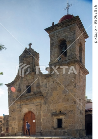 chapel Old building, village church, colonial architecture walls, aged wooden door chapel Old building, village church, colonial architecture walls, aged wooden door 98062826