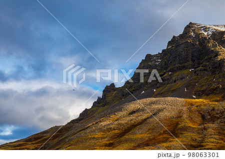 The landscape around the fjord Isafjardardjup in North Iceland 98063301