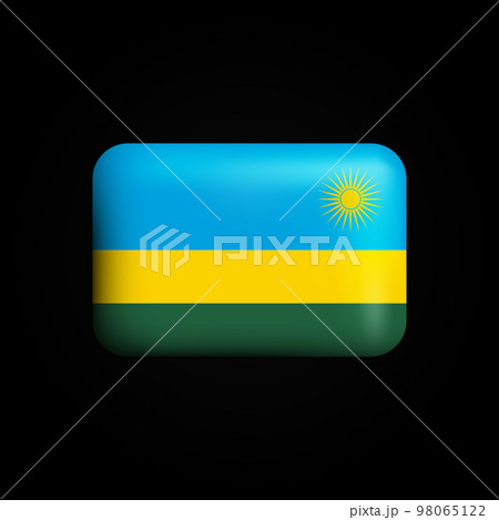 Rwanda Flag 3D Icon. National Flag of Rwanda Rwanda Flag 3D Icon. National Flag of Rwanda 98065122