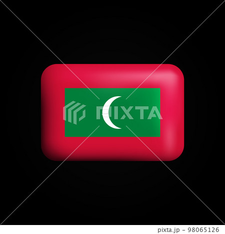 Maldives Flag 3D Icon. National Flag of Maldives Maldives Flag 3D Icon. National Flag of Maldives 98065126