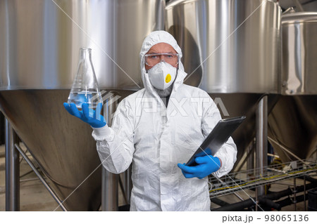 Brewer posing for the camera at work 98065136