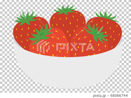 器に載せた苺のイラスト_2 器に載せた苺のイラスト_2 98066744