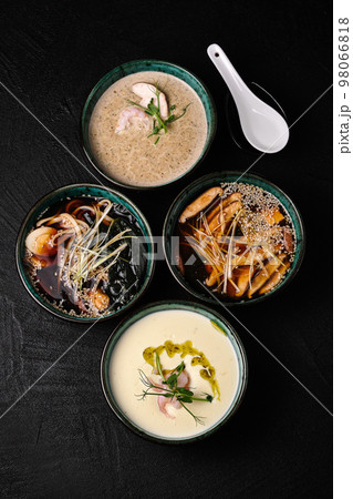 A variety of hot dishes in the restaurant, healthy food A variety of hot dishes in the restaurant, healthy food 98066818