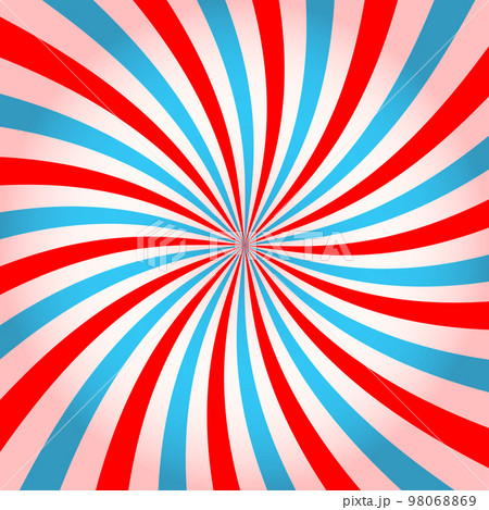 Pink and blue radial twirled stipes, vortex effect, pinwheel pattern. Circus, carnival or festival background. Bubble gum, sweet lollipop candy, ice cream texture Pink and blue radial twirled stipes, vortex effect, pinwheel pattern. Circus, carnival or festival background. Bubble gum, sweet lollipop candy, ice cream texture 98068869