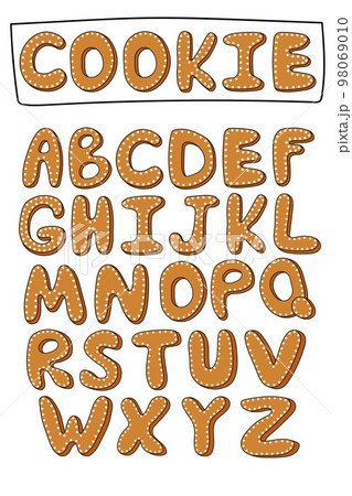 Vector cartoon set of alphabet holidays cookie 98069010