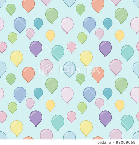 Seam less primitive background with party balloon 98069069