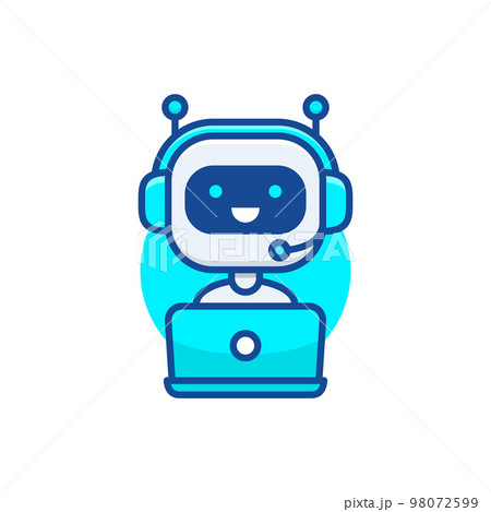 Chatbot vector line icon 98072599