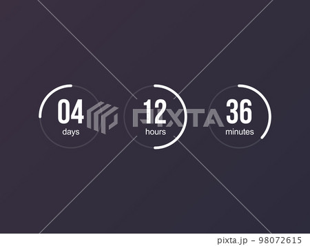 Countdown vector timer for website 98072615