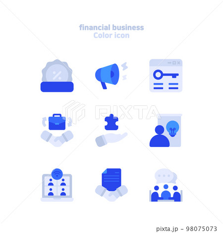 vector icon set_finance, banking business concept 98075073