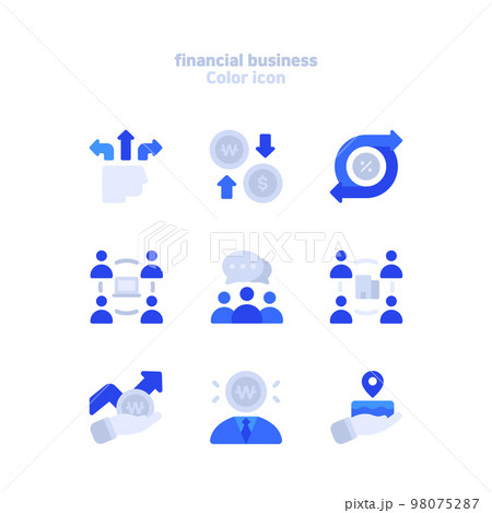 vector icon set_finance, banking business concept 98075287