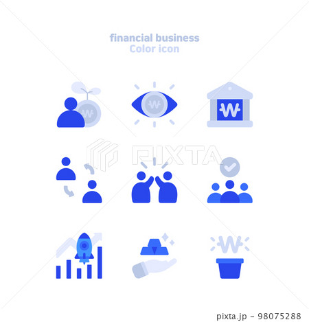 vector icon set_finance, banking business concept 98075288