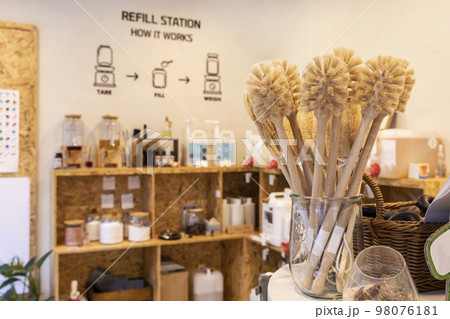 eco friendly habits hand gesture_eco friendly brush 98076181