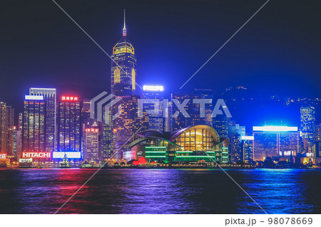 Hong Kong financial district at twilight, city concept 10 Nov 2012 Hong Kong financial district at twilight, city concept 10 Nov 2012 98078669