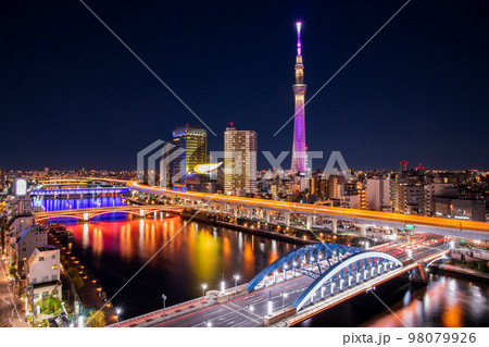 東京の街並み　夜景 98079926
