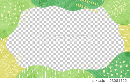 Fresh green color geometric pattern abstract vector frame background Fresh green color geometric pattern abstract vector frame background 98081523