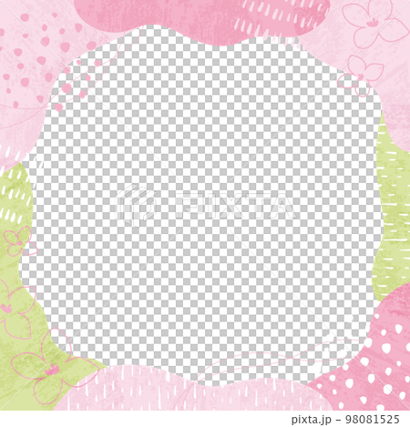 具有春天色彩的幾何圖案的抽象矢量框架背景 98081525