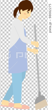 掃除をする人 掃除をする人 98082275